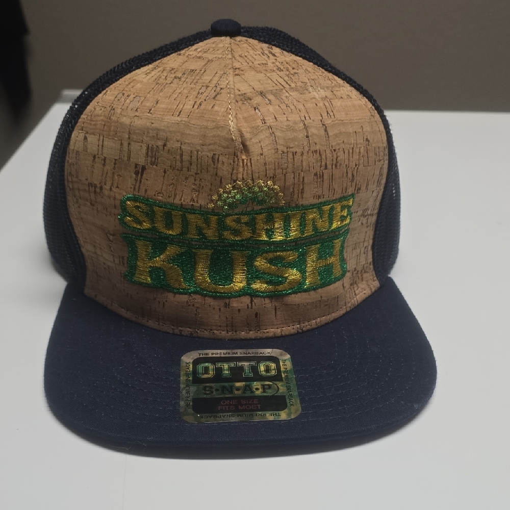 SOLD!!! OTTO Cork and Mesh Cap with Green Embroidery